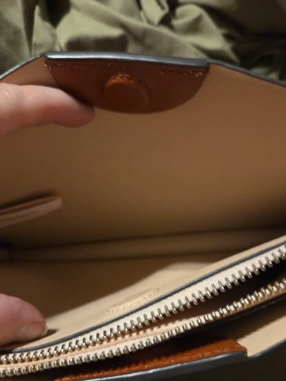 kate spade tan leather crossbody with luggage tag